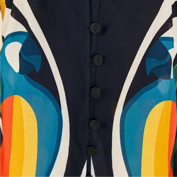 FARM Rio Macaw Colorful Striped Swim Coverup - Picture 4 of 7